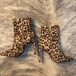 Nasty Gal leopard print boots